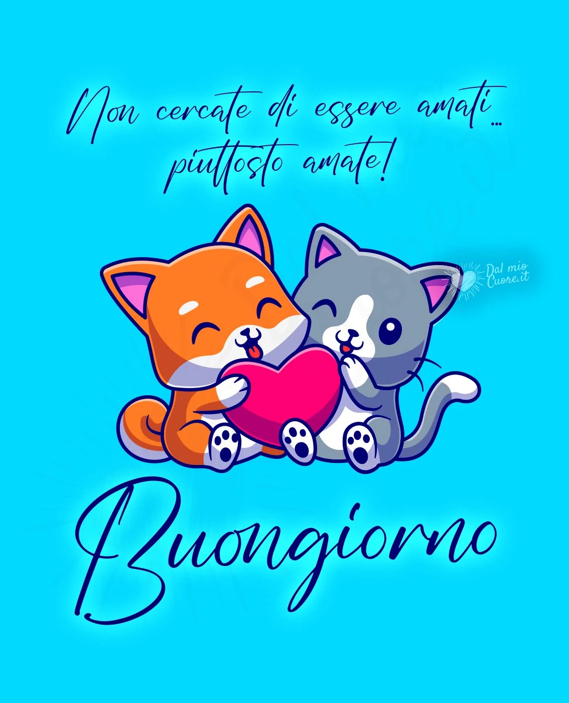 Buongiorno con frase. Non cercate di essere amati... piuttosto amate!