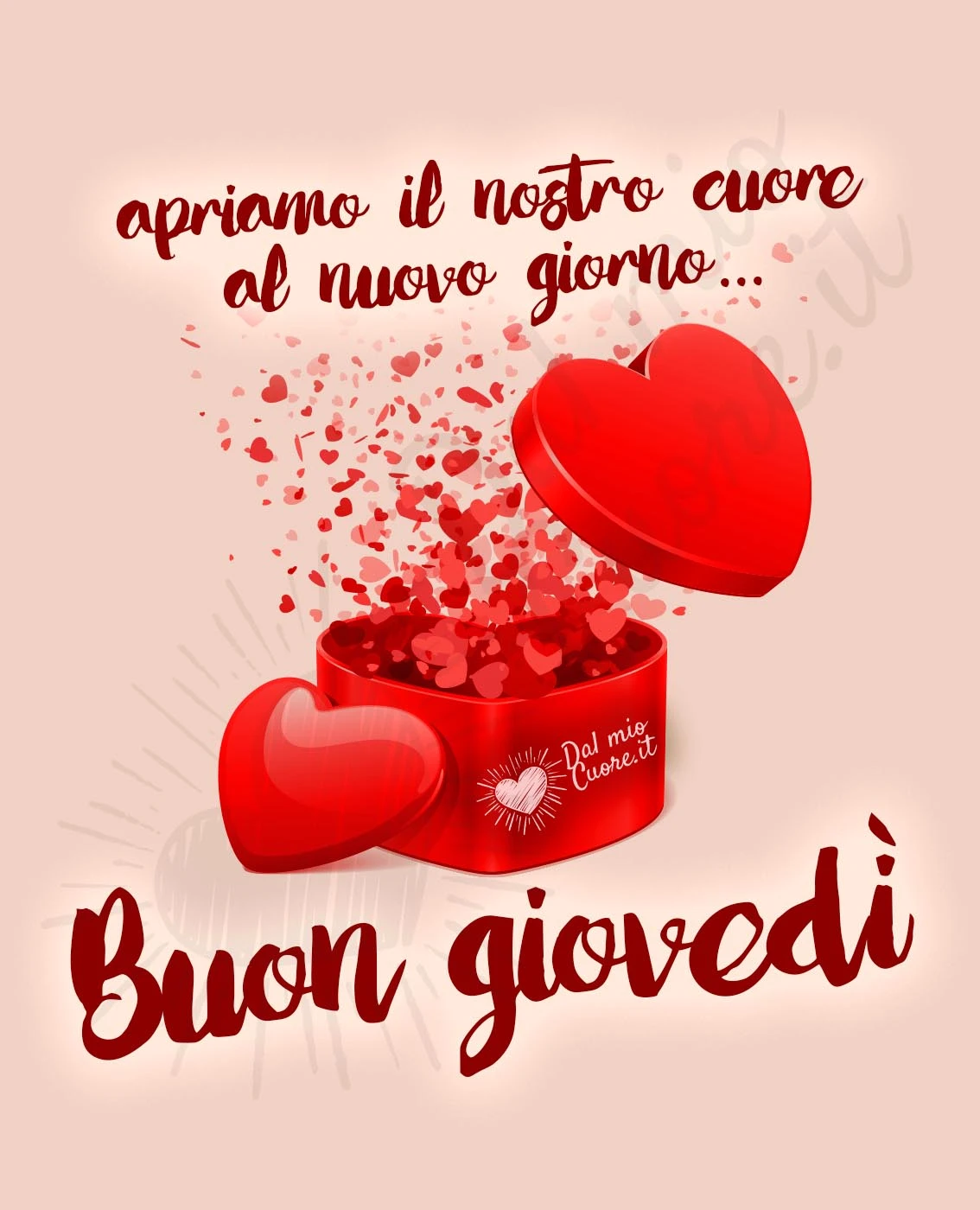 Buon giovedì con cuore che si apre