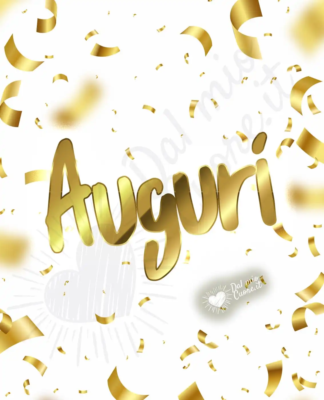 Auguri con festoni dorati Auguri con festoni dorati