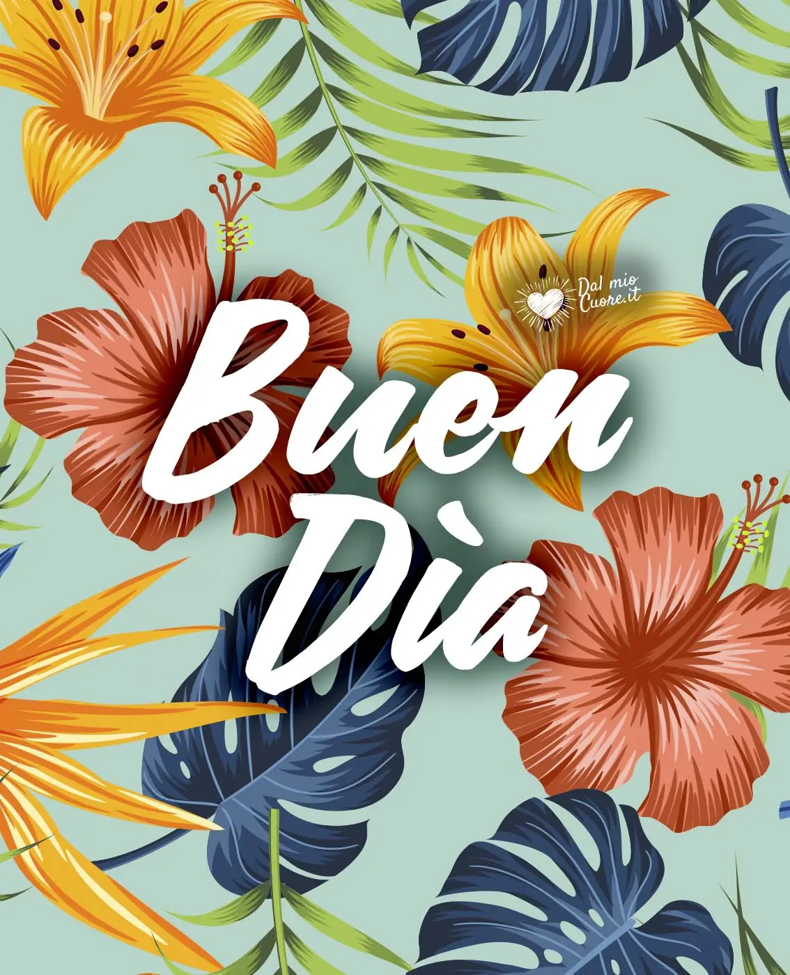 Buen día con motivos florales
