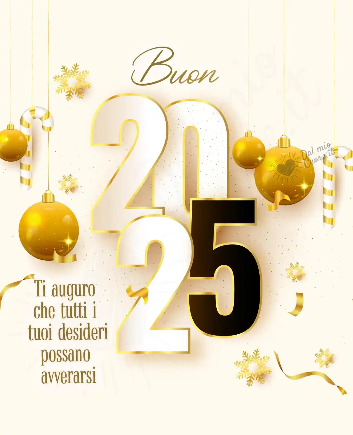 Buon 2025. Ti auguro che tutti i tuoi desideri possano avverarsi