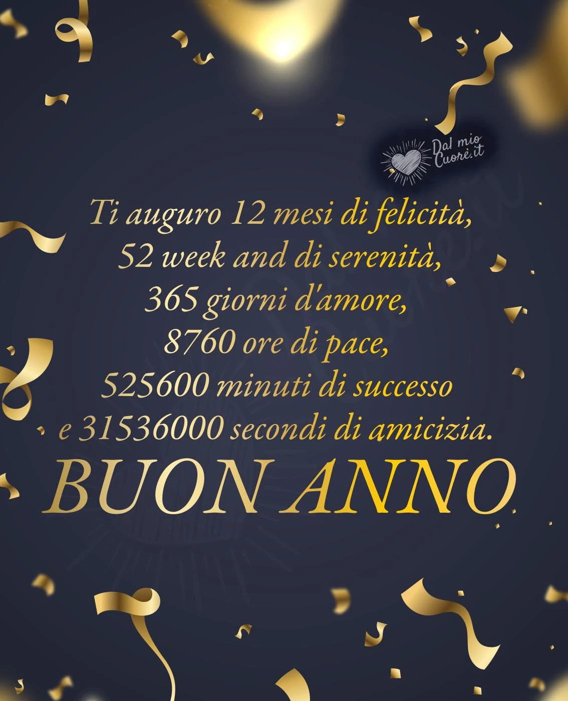 Buon Anno. Ti auguro 12 mesi di felicità... Buon Anno. Ti auguro 12 mesi di felicità...