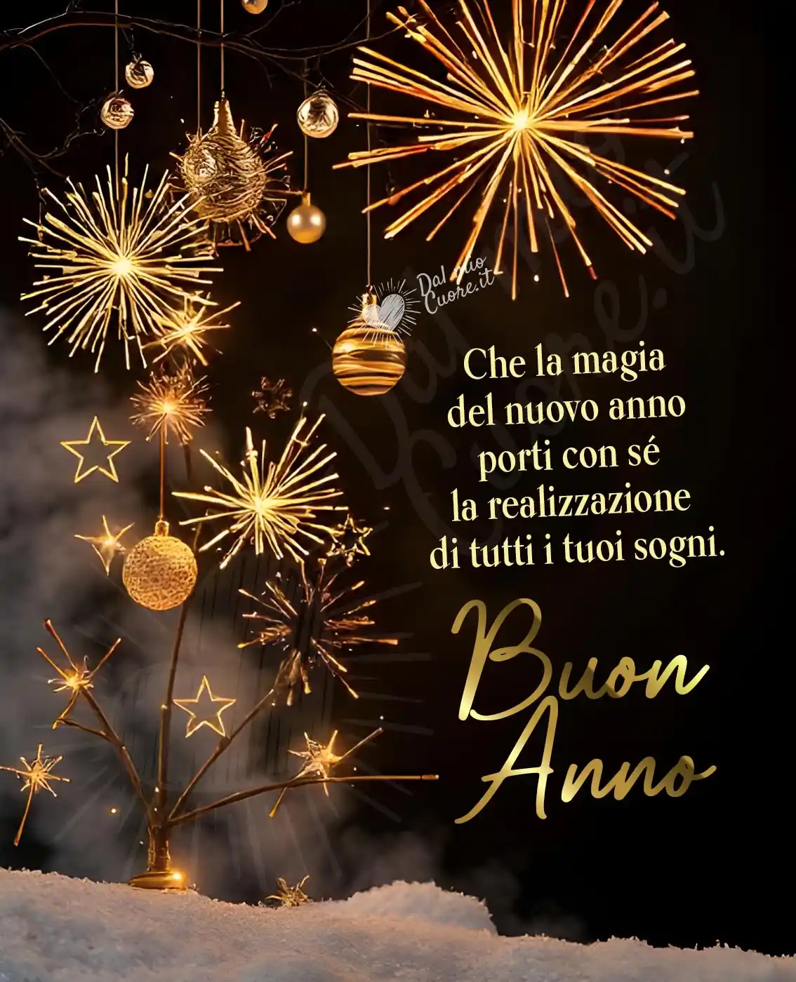 Che la magia del nuovo anno porti con sé la realizzazione di tutti i tuoi sogni. Buon Anno