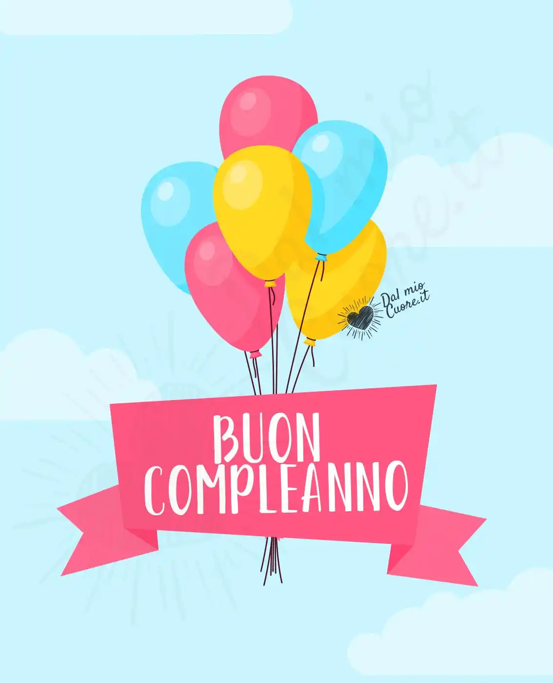 Buon compleanno con palloncini
