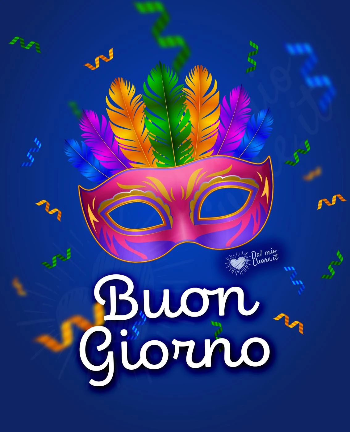 Buongiorno con una maschera