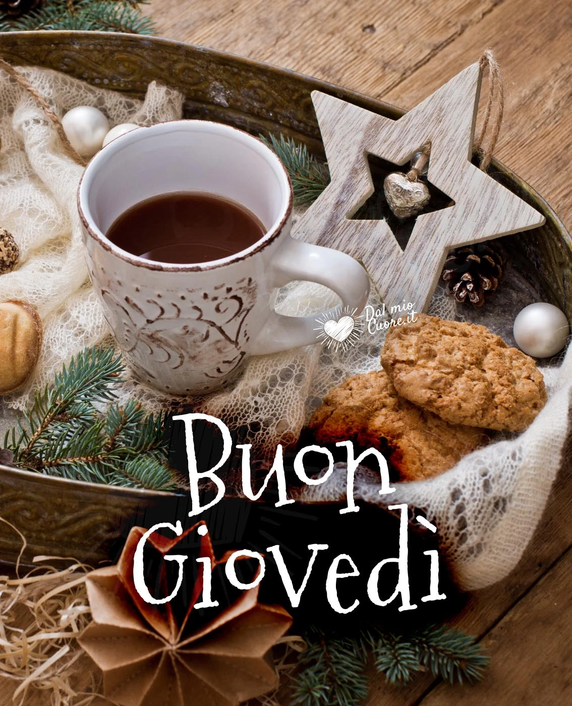 Buon giovedì natalizio con caffè