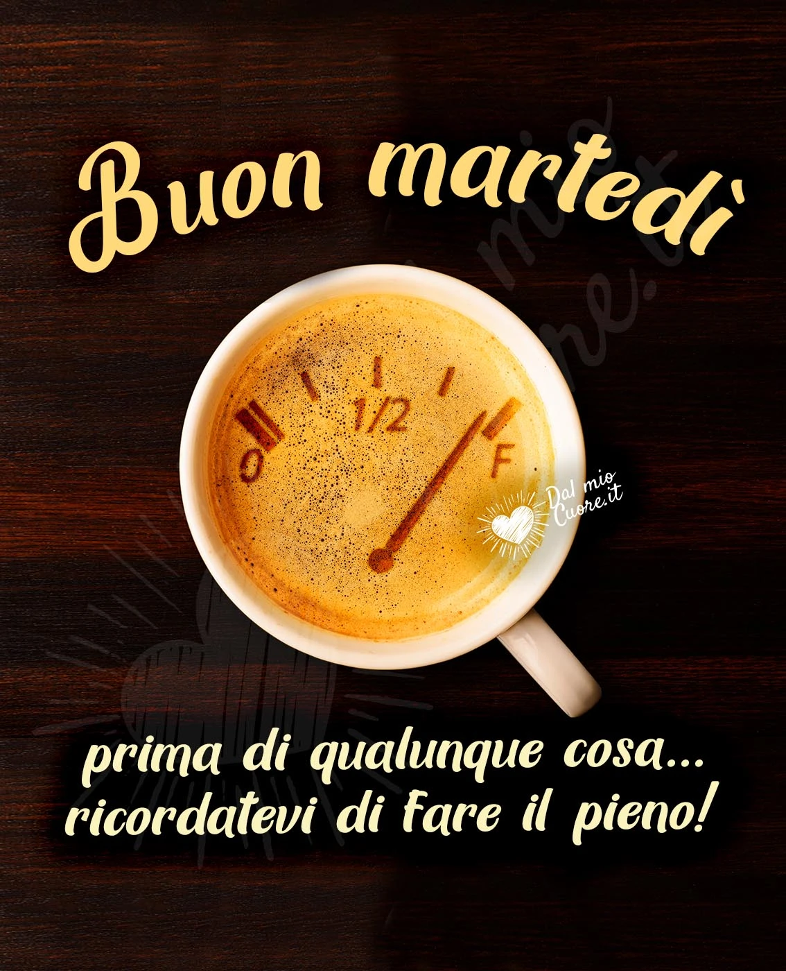 Buon martedì. Prima di qualunque cosa... ricordatevi di fare il pieno (di caffè)! Buon martedì. Prima di qualunque cosa... ricordatevi di fare il pieno (di caffè)!