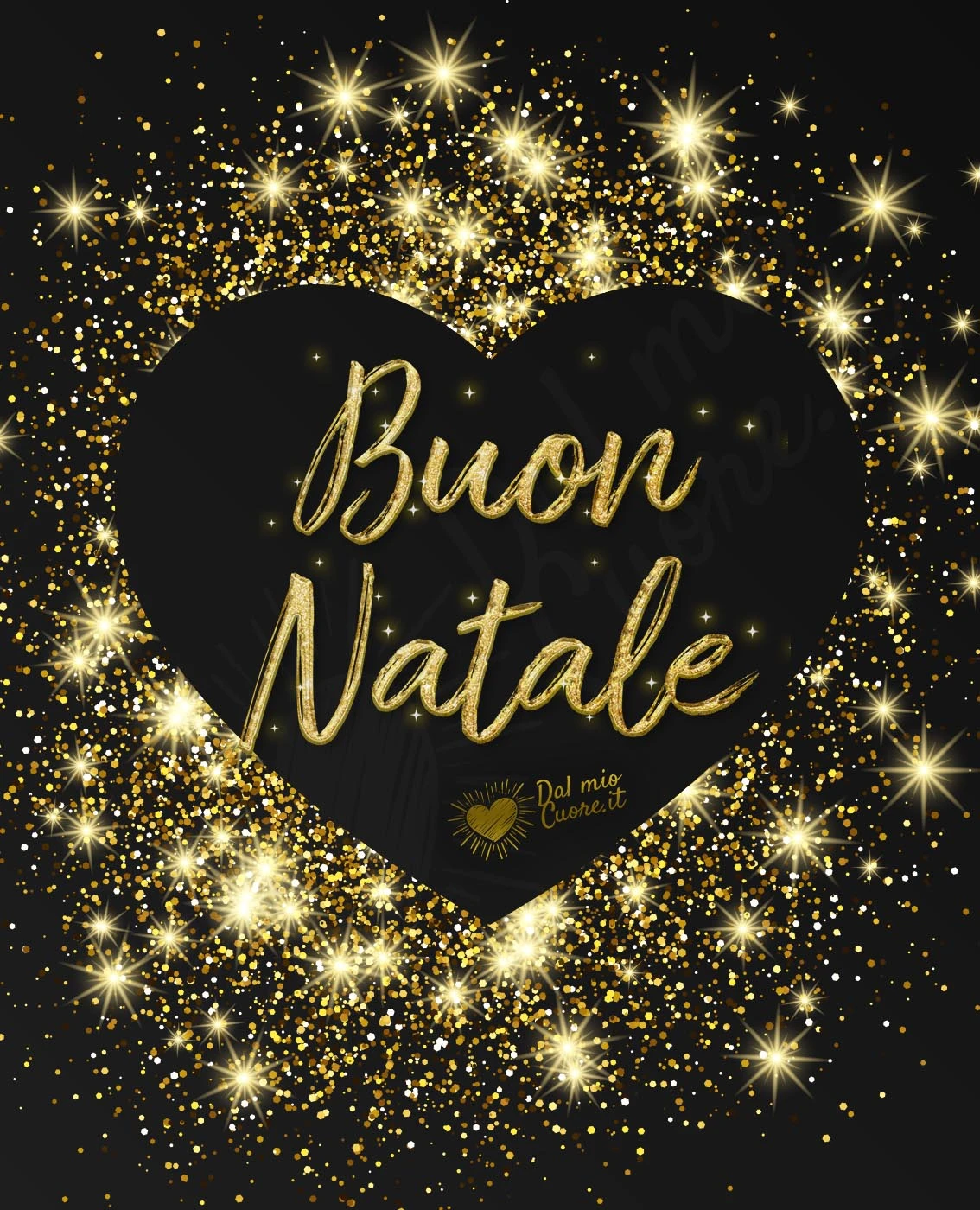 Buon Natale con cuore e glitter