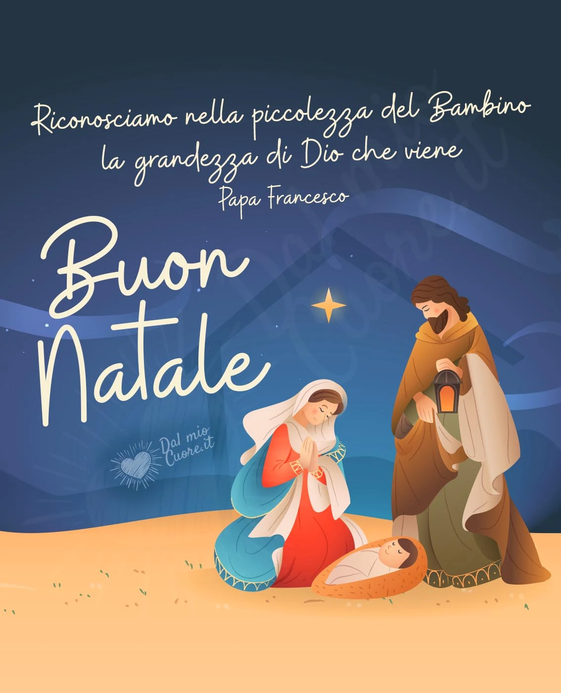Buon Natale. Riconosciamo nella piccolezza del Bambino la grandezza di Dio che viene.