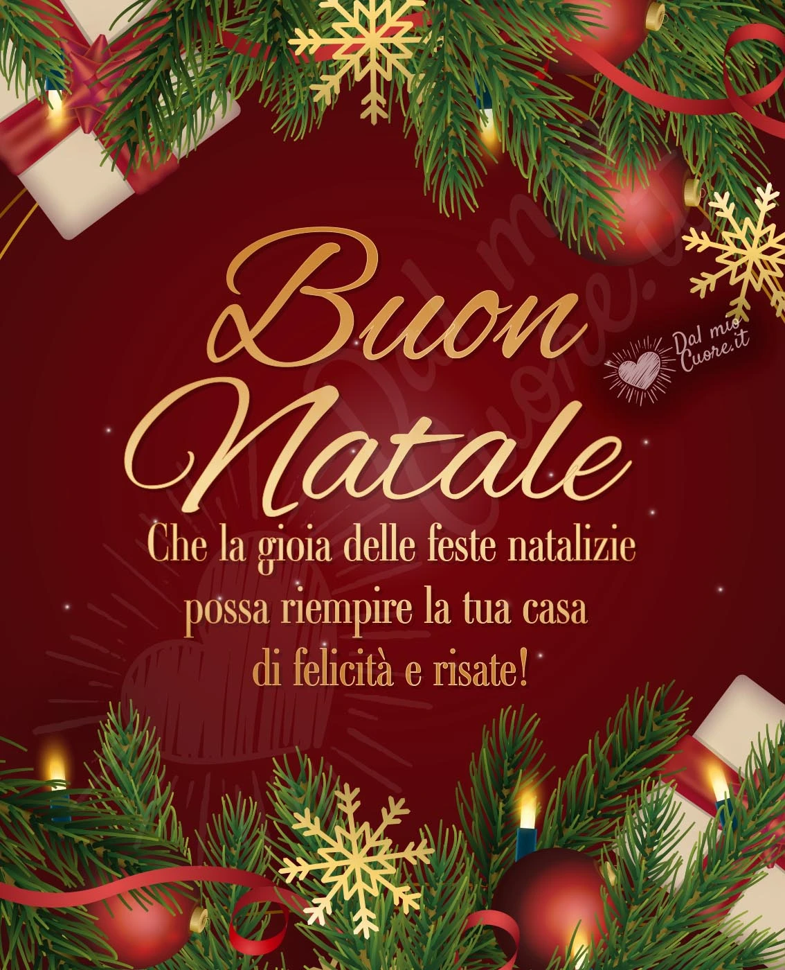 Buon Natale. Che la gioia delle feste natalizie possa riempire la tua casa di felicità e risate!