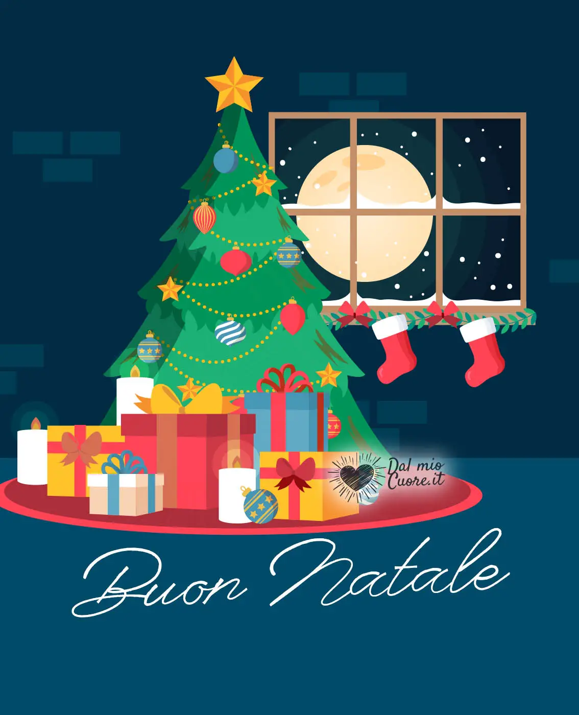 Buon Natale con albero