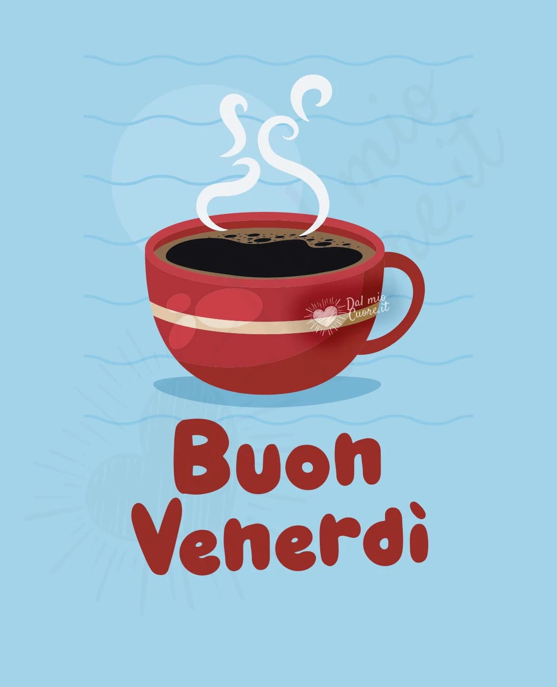 Buon venerdì con tazzina di caffè Buon venerdì con tazzina di caffè