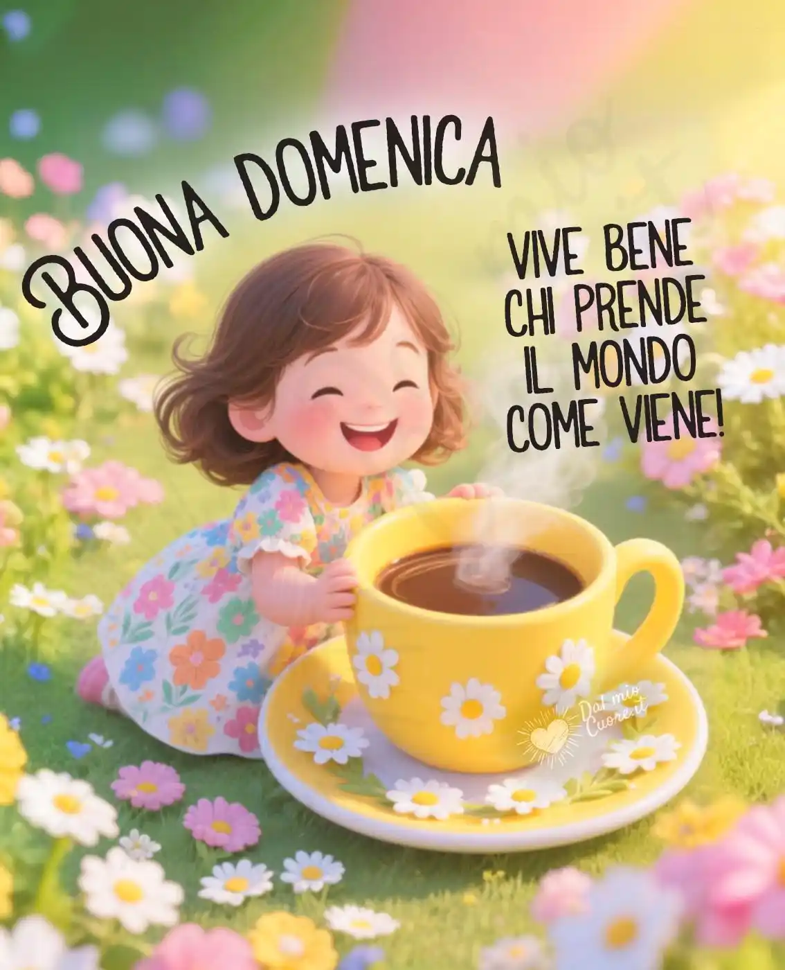 Buona domenica. Vive bene chi prende il mondo come viene!