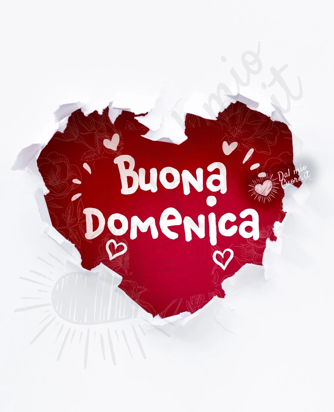Buona domenica con cuore di carta Buona domenica con cuore di carta