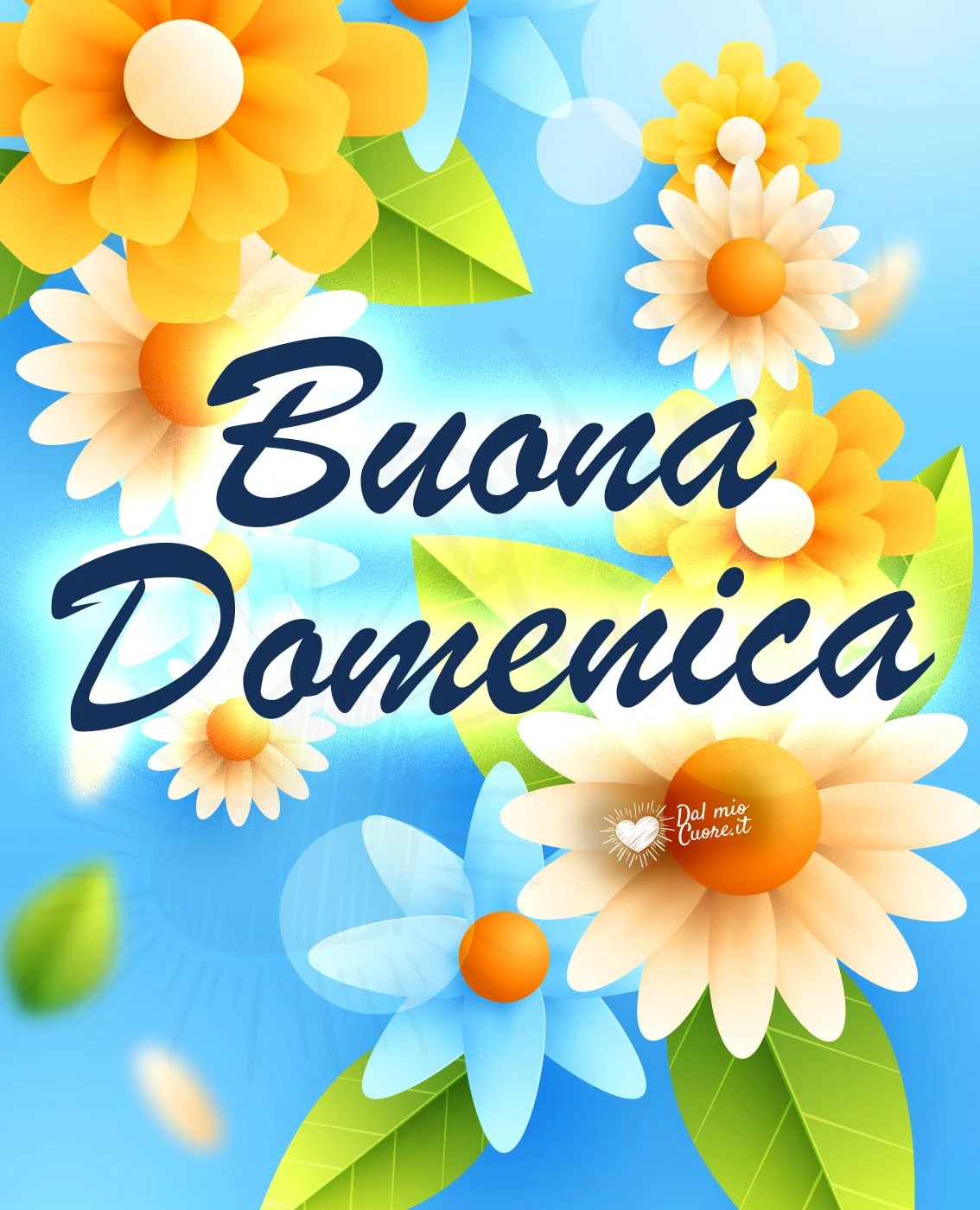 Buona Domenica primaverile con fiori
