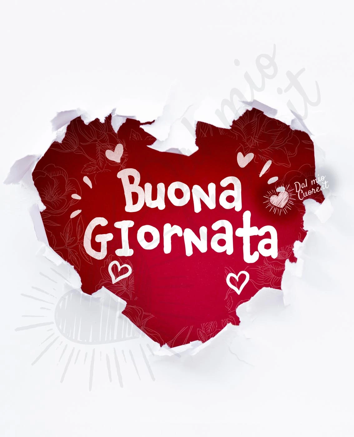 Buona giornata con cuore di carta Buona giornata con cuore di carta