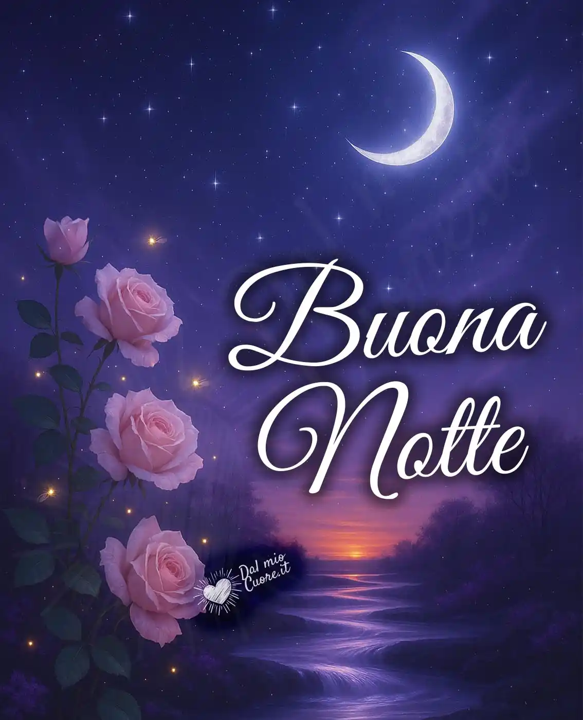 Buona notte con rose
