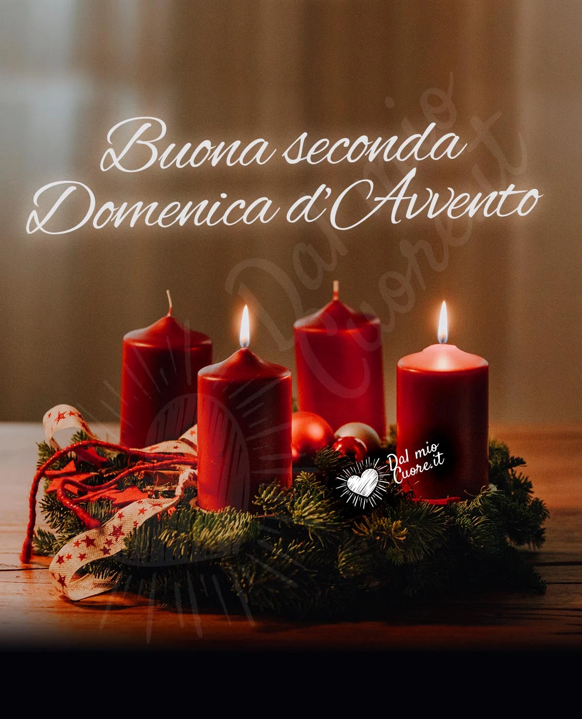 Immagine buona domenica d'avvento con candele