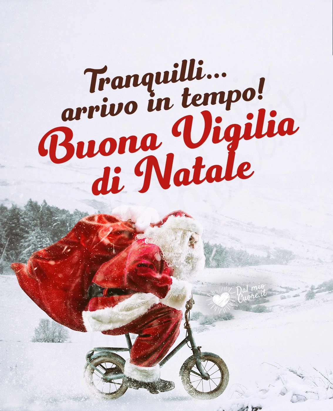 Tranquilli... arrivo in tempo! Buona Vigilia di Natale Tranquilli... arrivo in tempo! Buona Vigilia di Natale