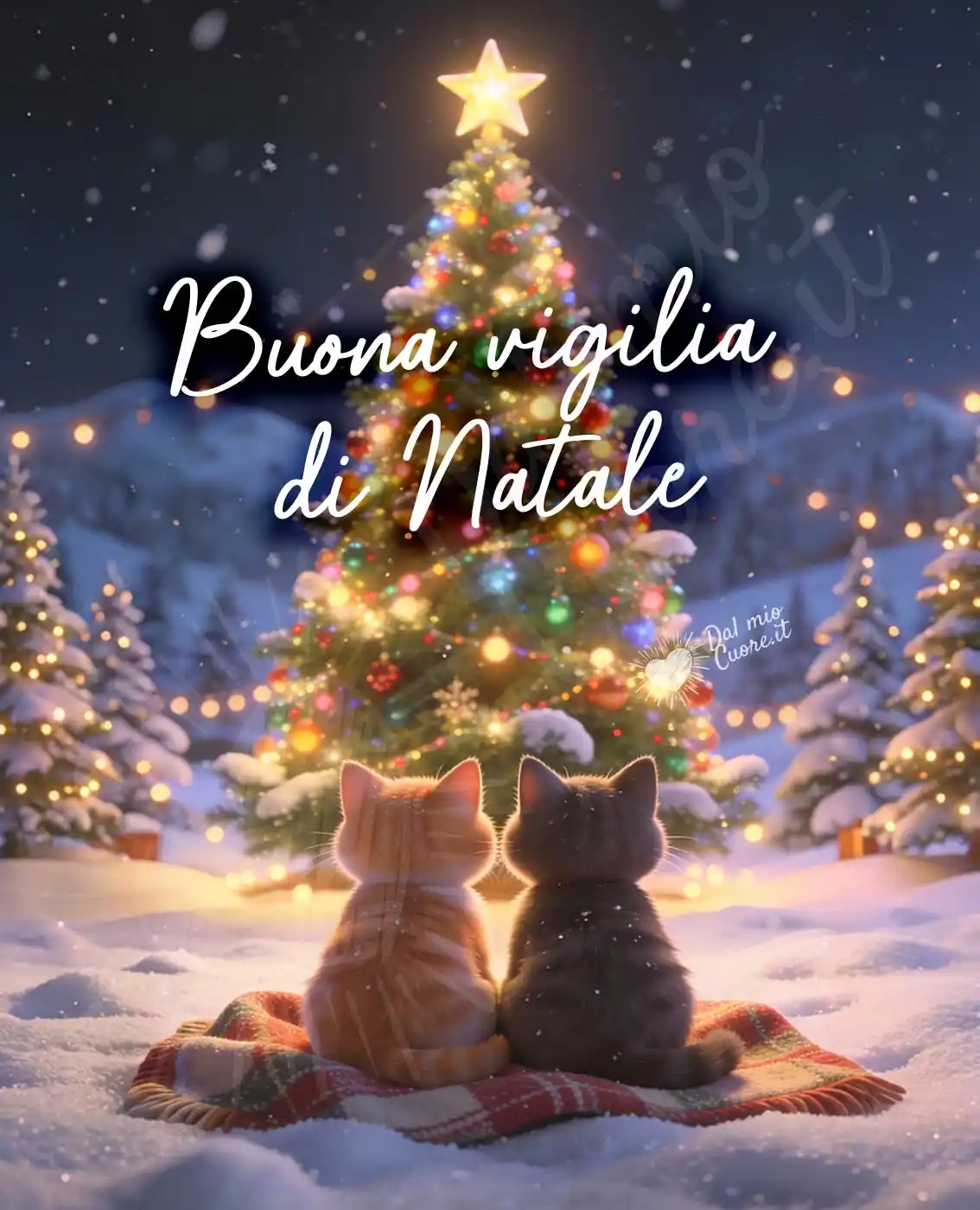 Buona Vigilia di Natale con gattini