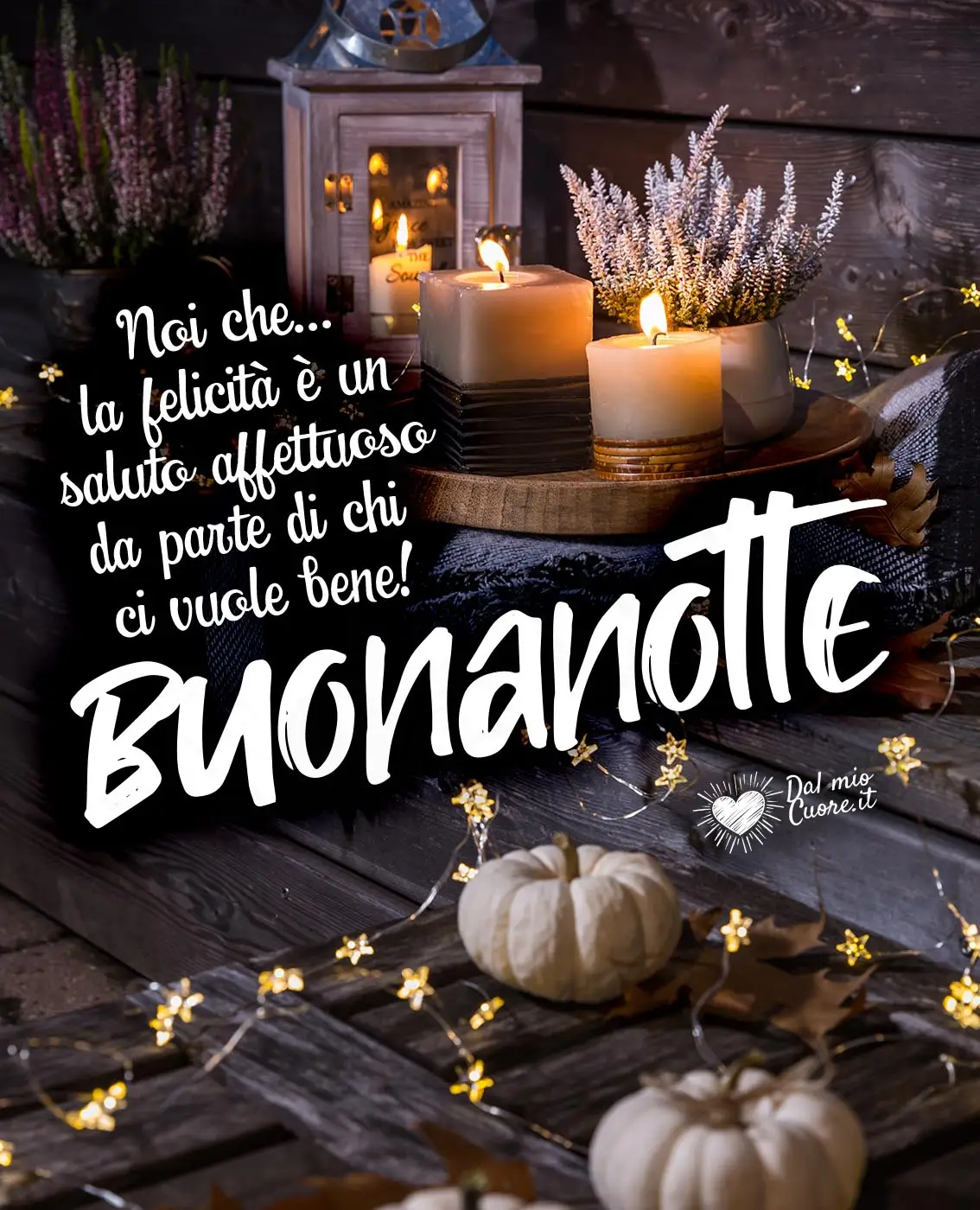 Buonanotte! Noi che... la felicità è un saluto affettuoso da parte di chi ci vuole bene!