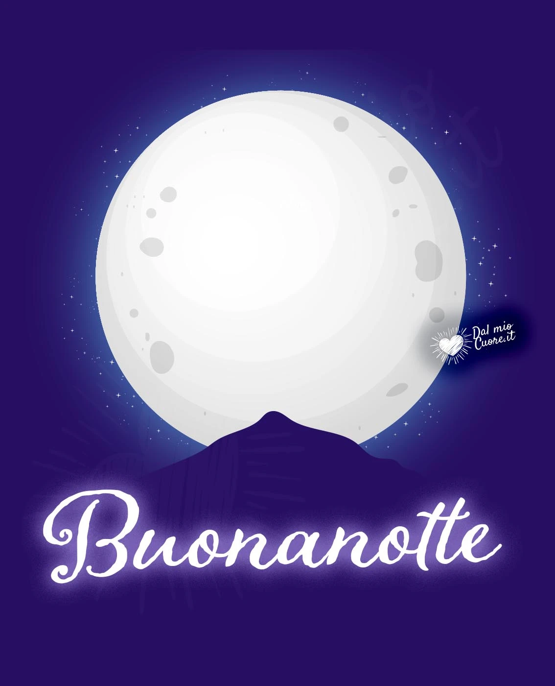 Buonanotte con luna piena