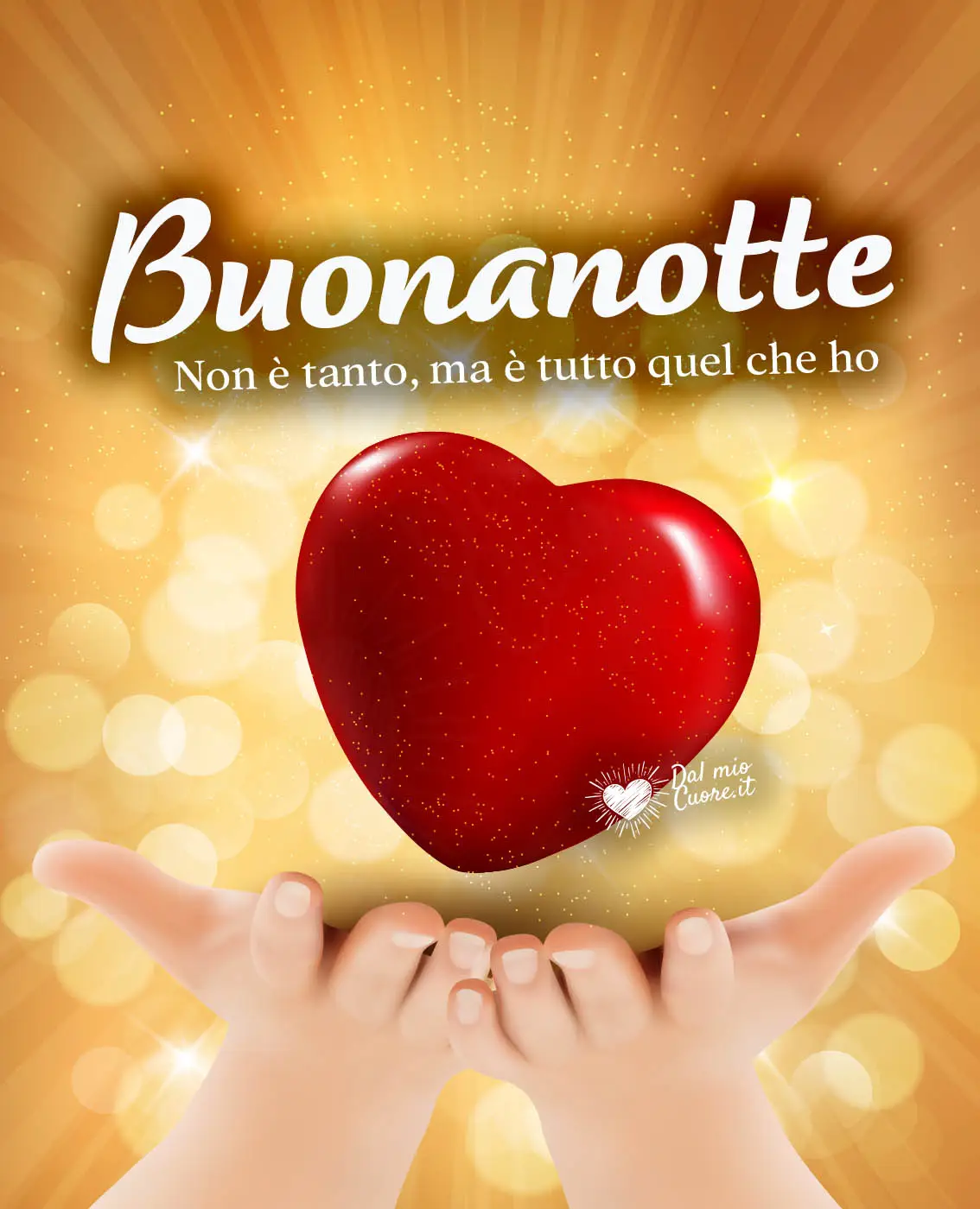 Non è tanto, ma è tutto quel che ho. Buonanotte Non è tanto, ma è tutto quel che ho. Buonanotte