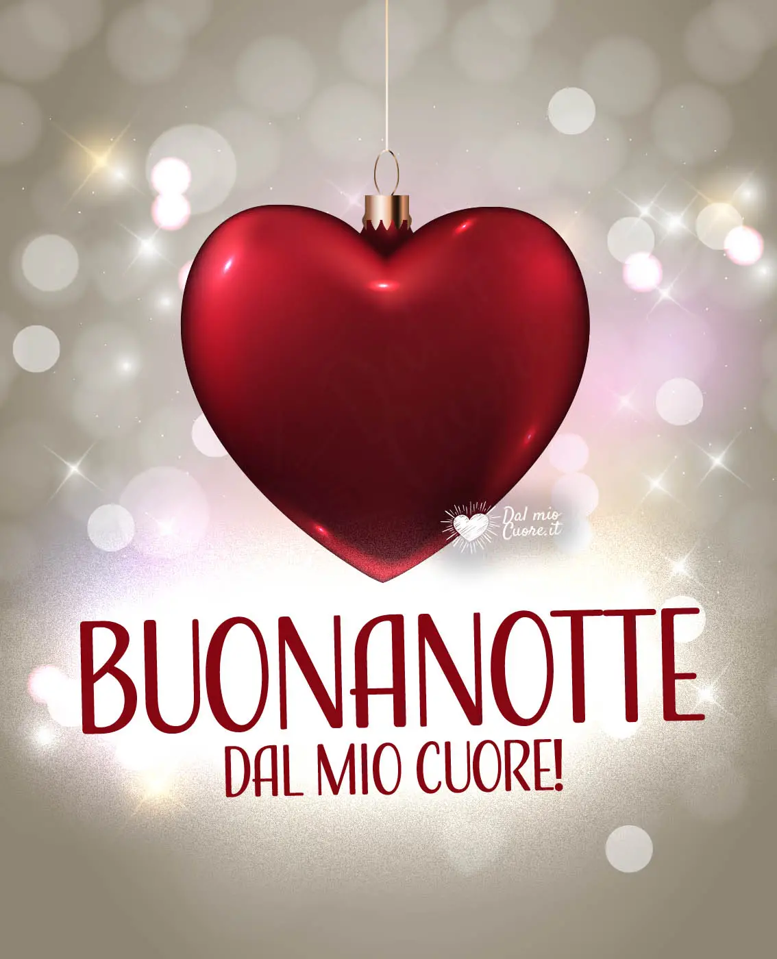 Buonanotte natalizia con un cuore