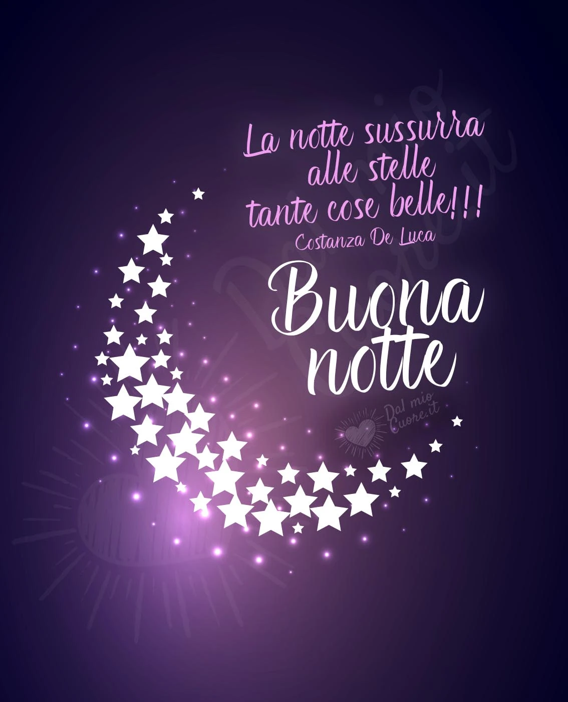 La notte sussurra alle stelle tante cose belle!!! Buona notte