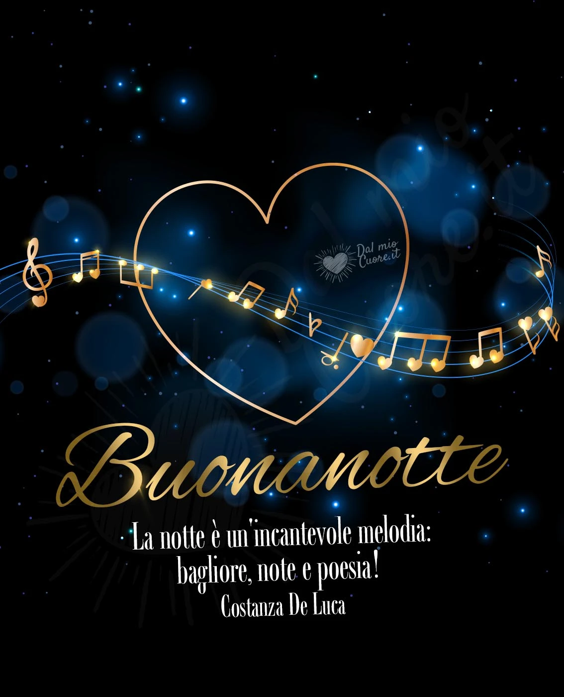 Buonanotte (Frasi). La notte è un'incantevole melodia: bagliore, note e poesia!