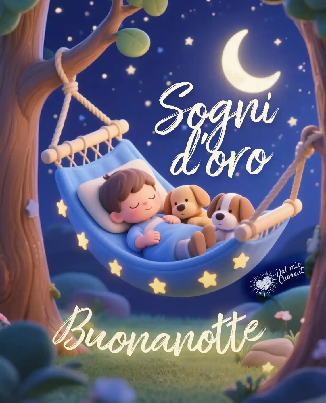 Buonanotte. Sogni d’oro nella notte serena