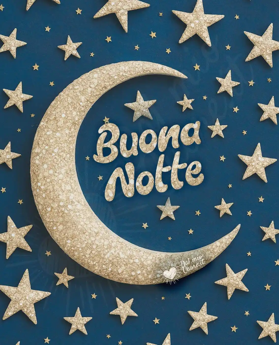 Buonanotte con luna e stelle