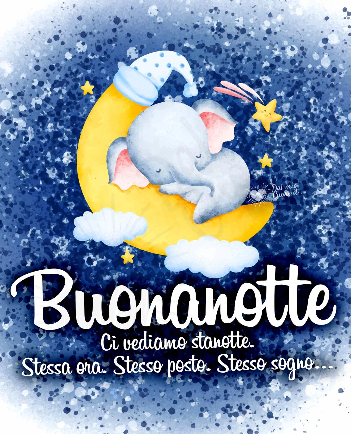 Buonanotte (Frasi). Ci vediamo stanotte. Stessa ora. Stesso posto. Stesso sogno…