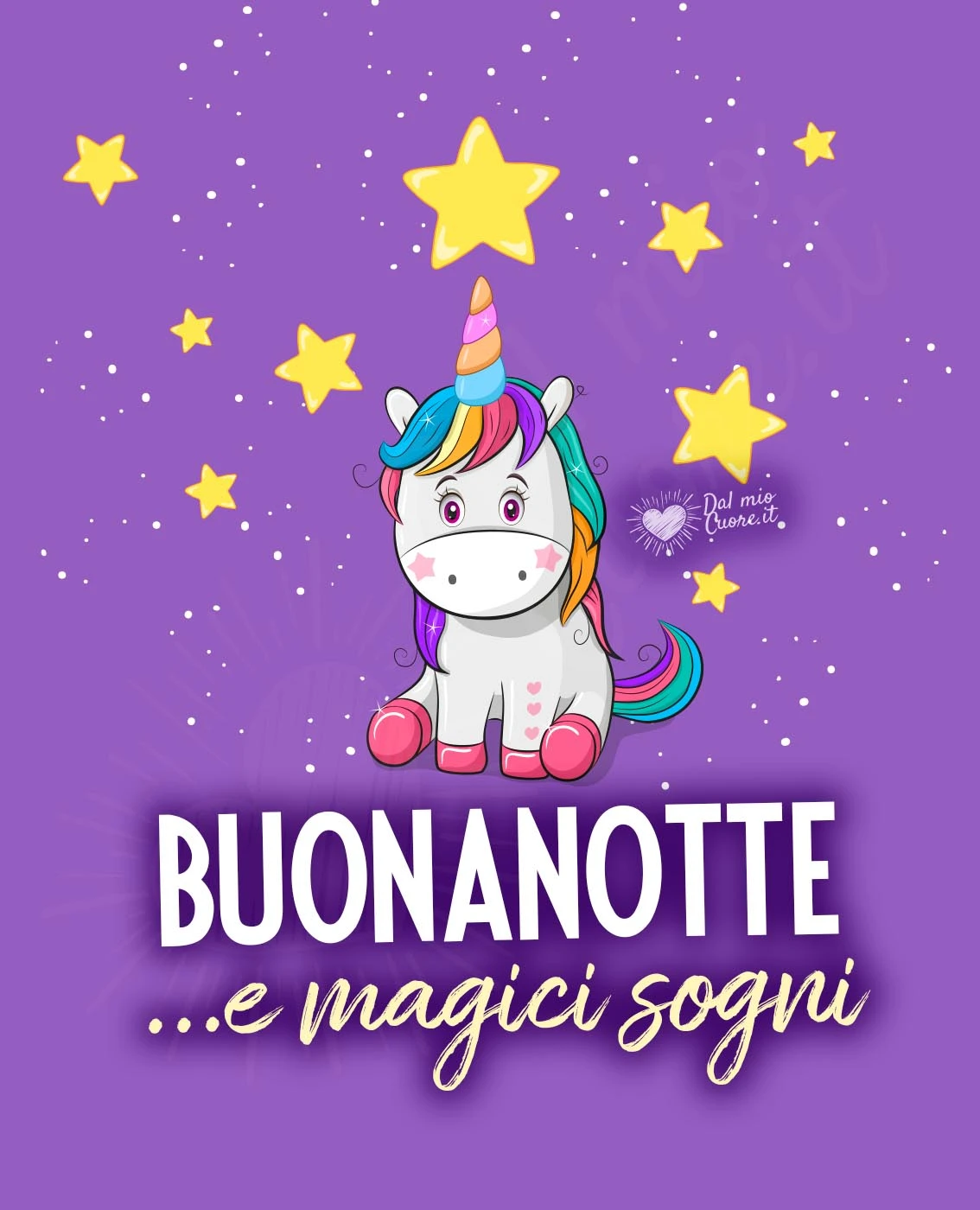Buonanotte... e magici sogni (Con unicorno)