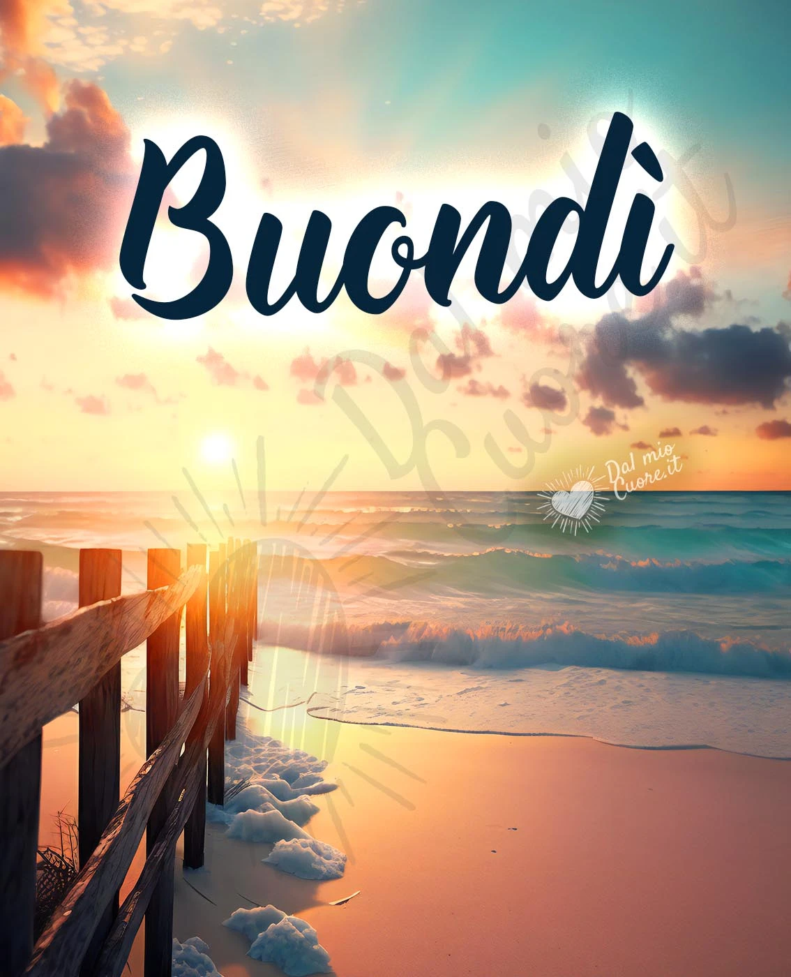 Buondì! Immagine con alba sul mare