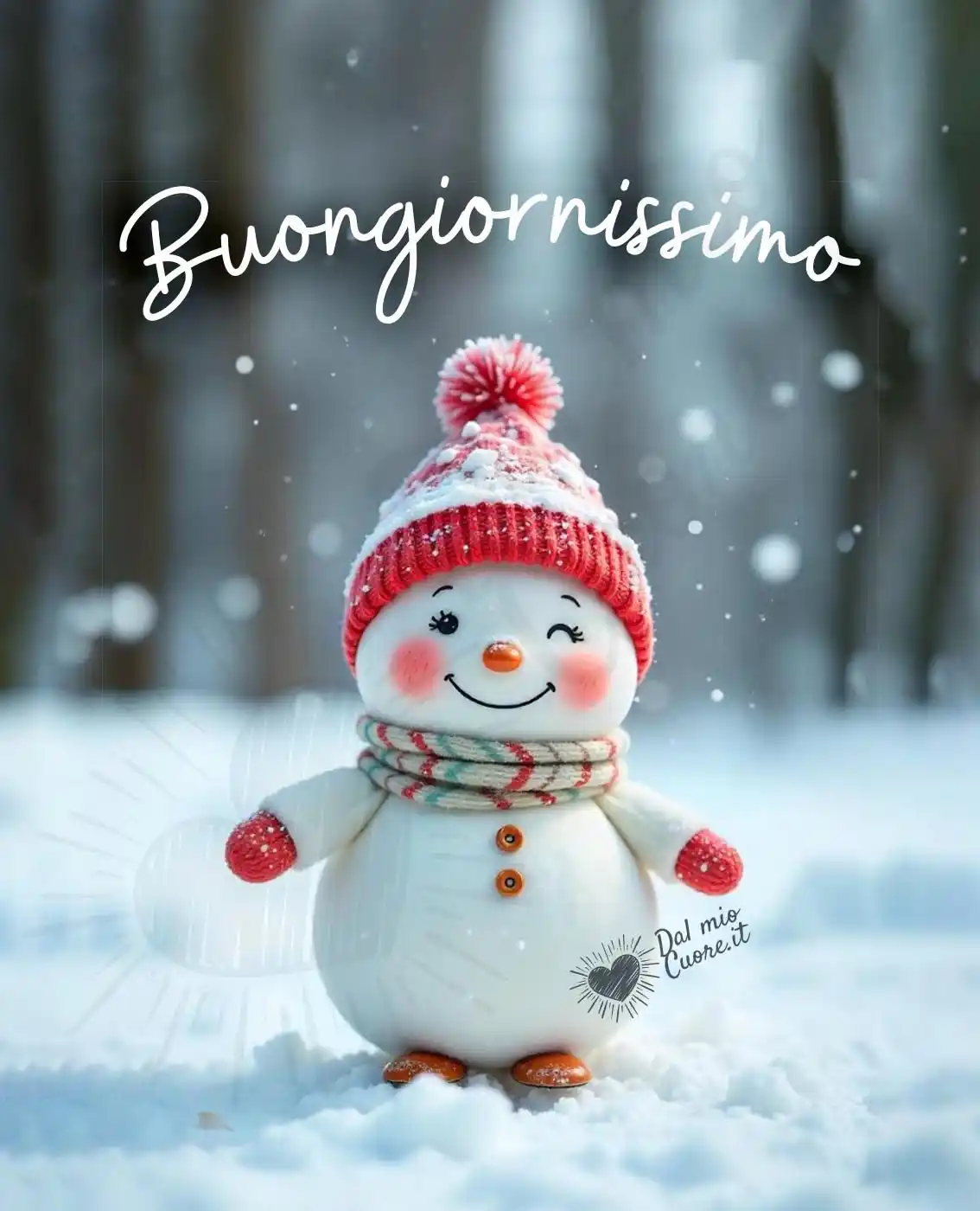 Buongiornissimo con pupazzo di neve Buongiornissimo con pupazzo di neve