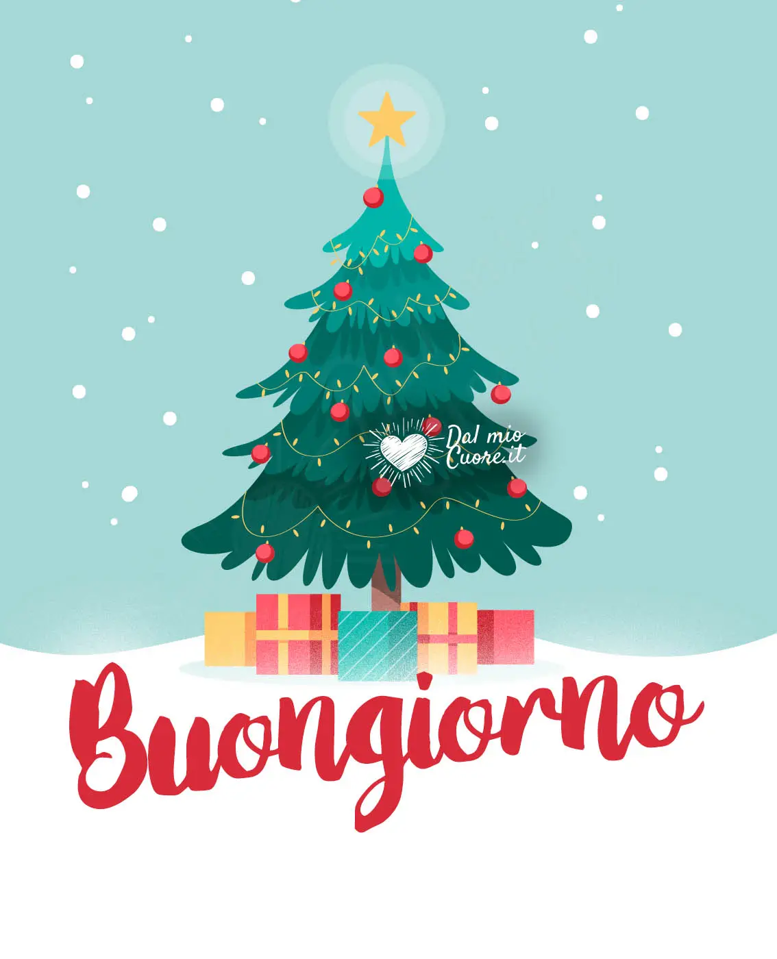 Buongiorno con albero di Natale