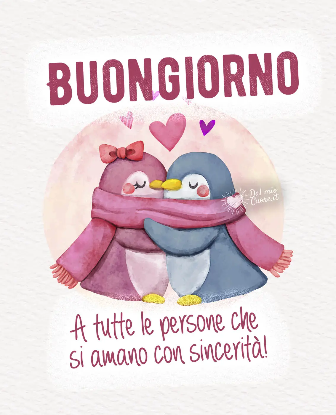 Buongiorno a tutte le persone che si amano con sincerità!