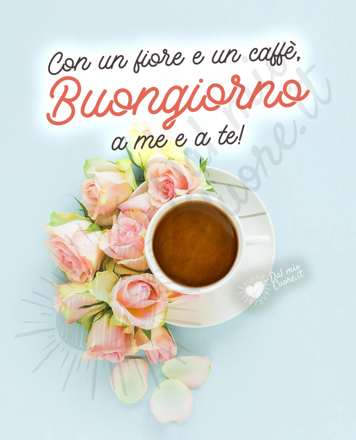 Con un fiore e un caffè, buongiorno a me e a te!