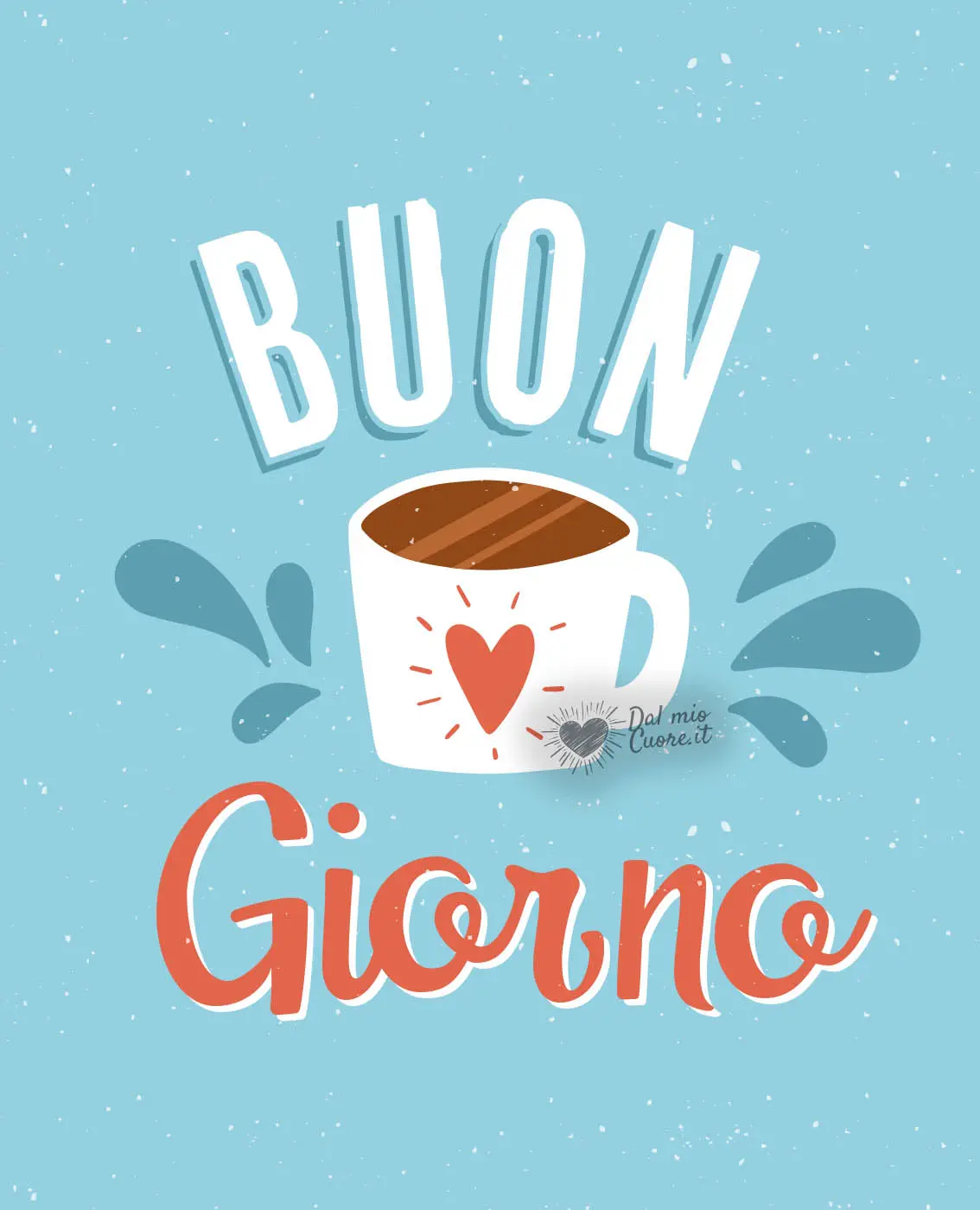 Buon giorno vintage con tazzina di caffè Buon giorno vintage con tazzina di caffè
