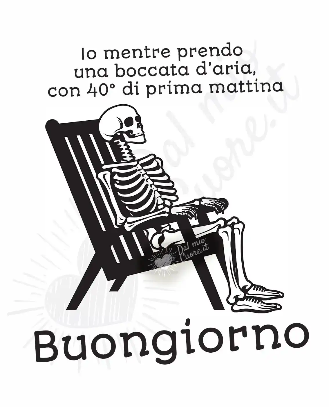 Buongiorno caldo. Io mentre prendo una boccata d’aria, con 40° di prima mattina Buongiorno caldo. Io mentre prendo una boccata d’aria, con 40° di prima mattina
