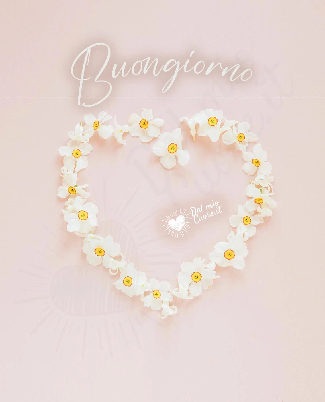 Imm Buongiorno con cuore di fiori