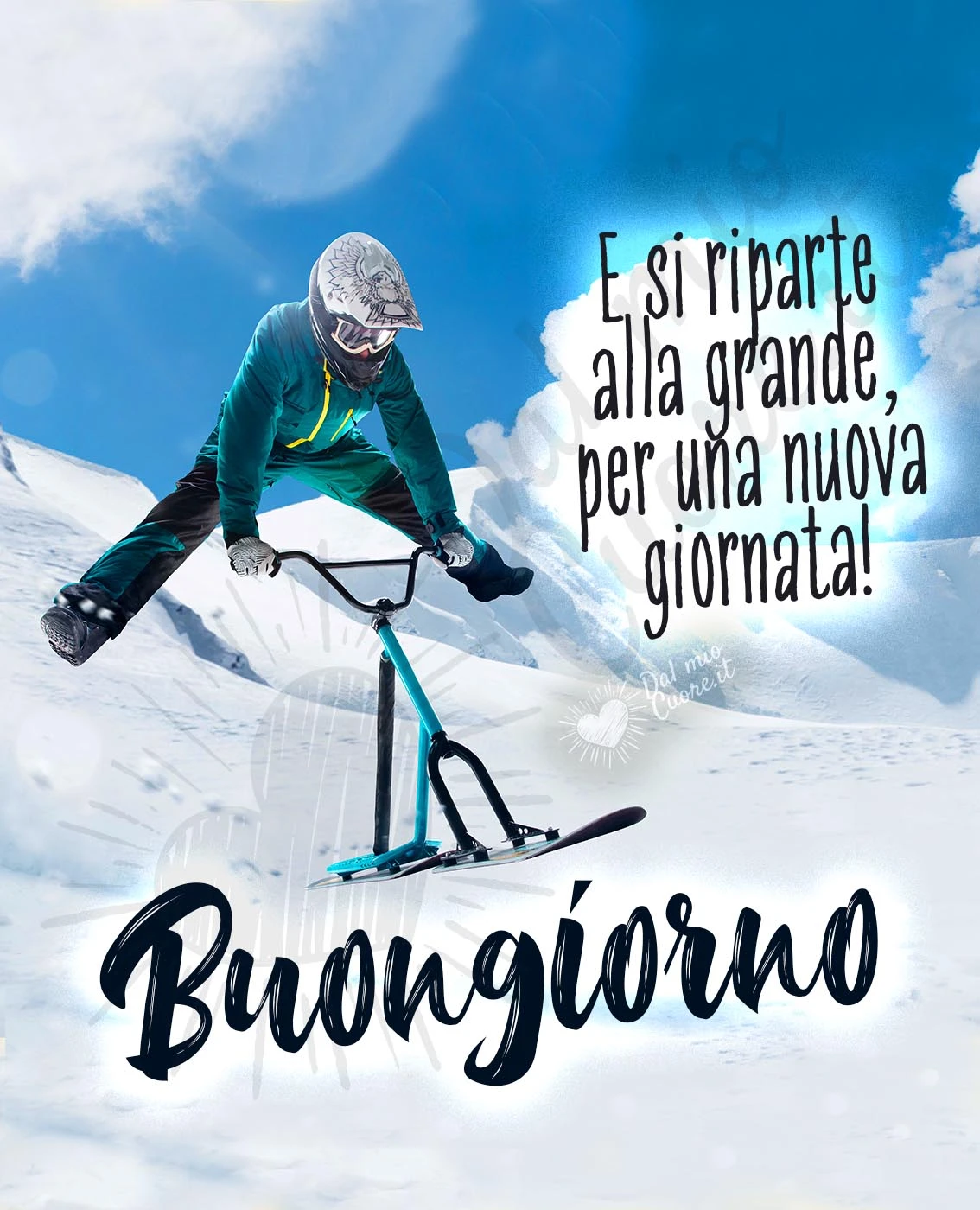 E si riparte alla grande, per una nuova giornata! Buongiorno Divertente sulla neve E si riparte alla grande, per una nuova giornata! Buongiorno Divertente sulla neve