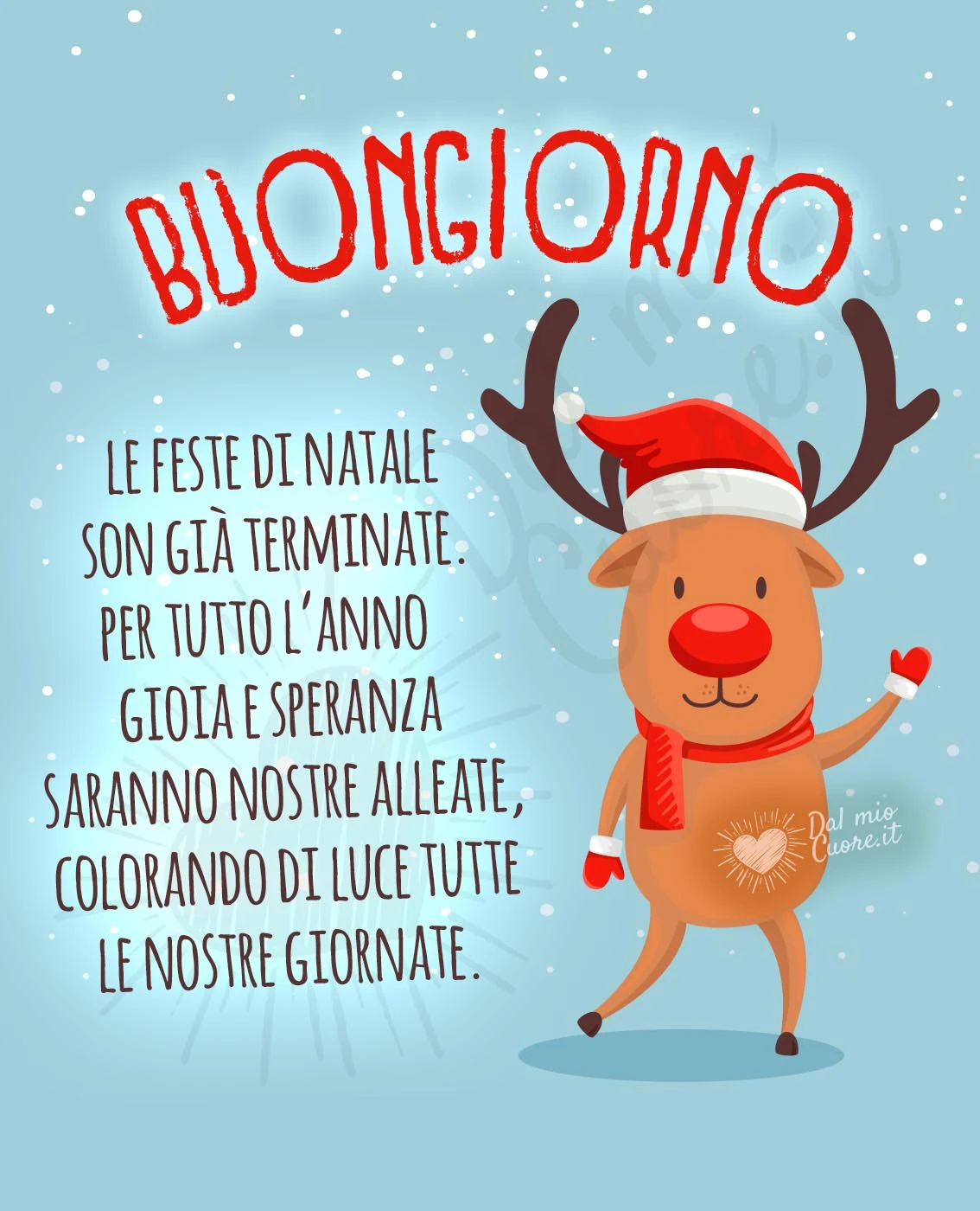 Imm Buongiorno con frase sulle feste di natale