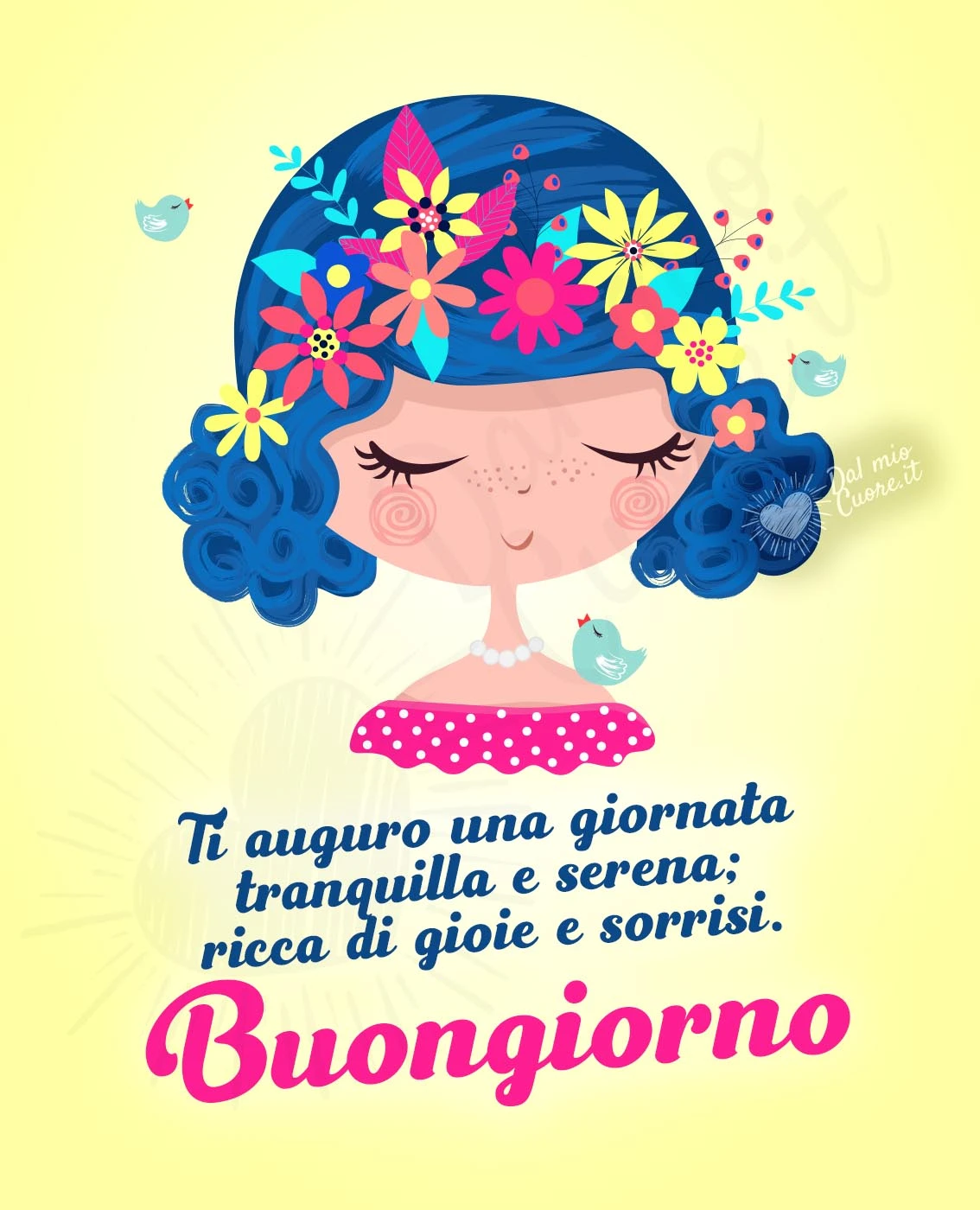 Ti auguro una giornata tranquilla e serena; ricca di gioie e sorrisi. Buongiorno Ti auguro una giornata tranquilla e serena; ricca di gioie e sorrisi. Buongiorno