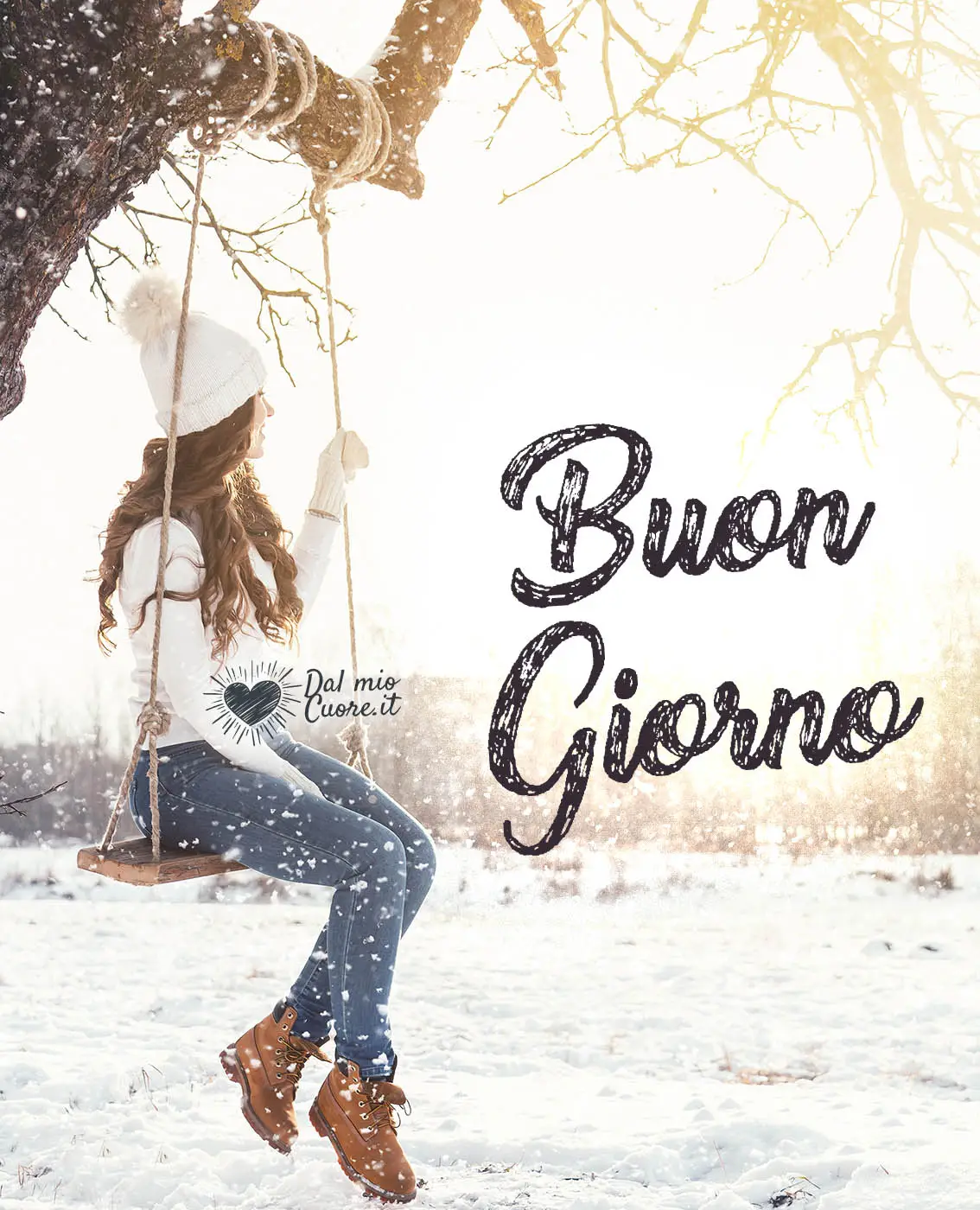 Buongiorno invernale con neve Buongiorno invernale con neve