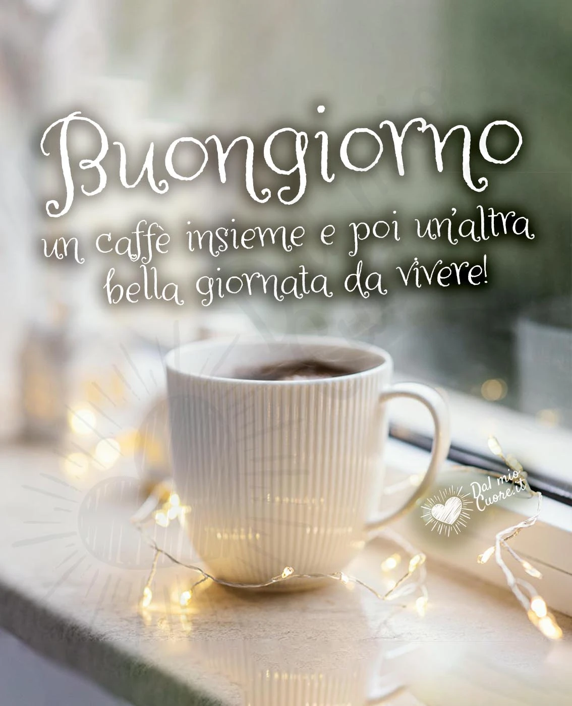 Buongiorno Natalizio con caffè e lucine