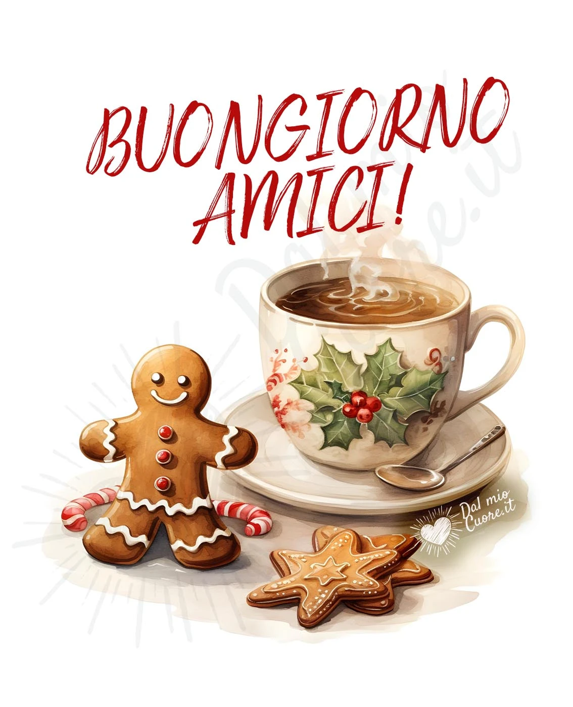 Buongiorno Natalizio con caffè e biscotti