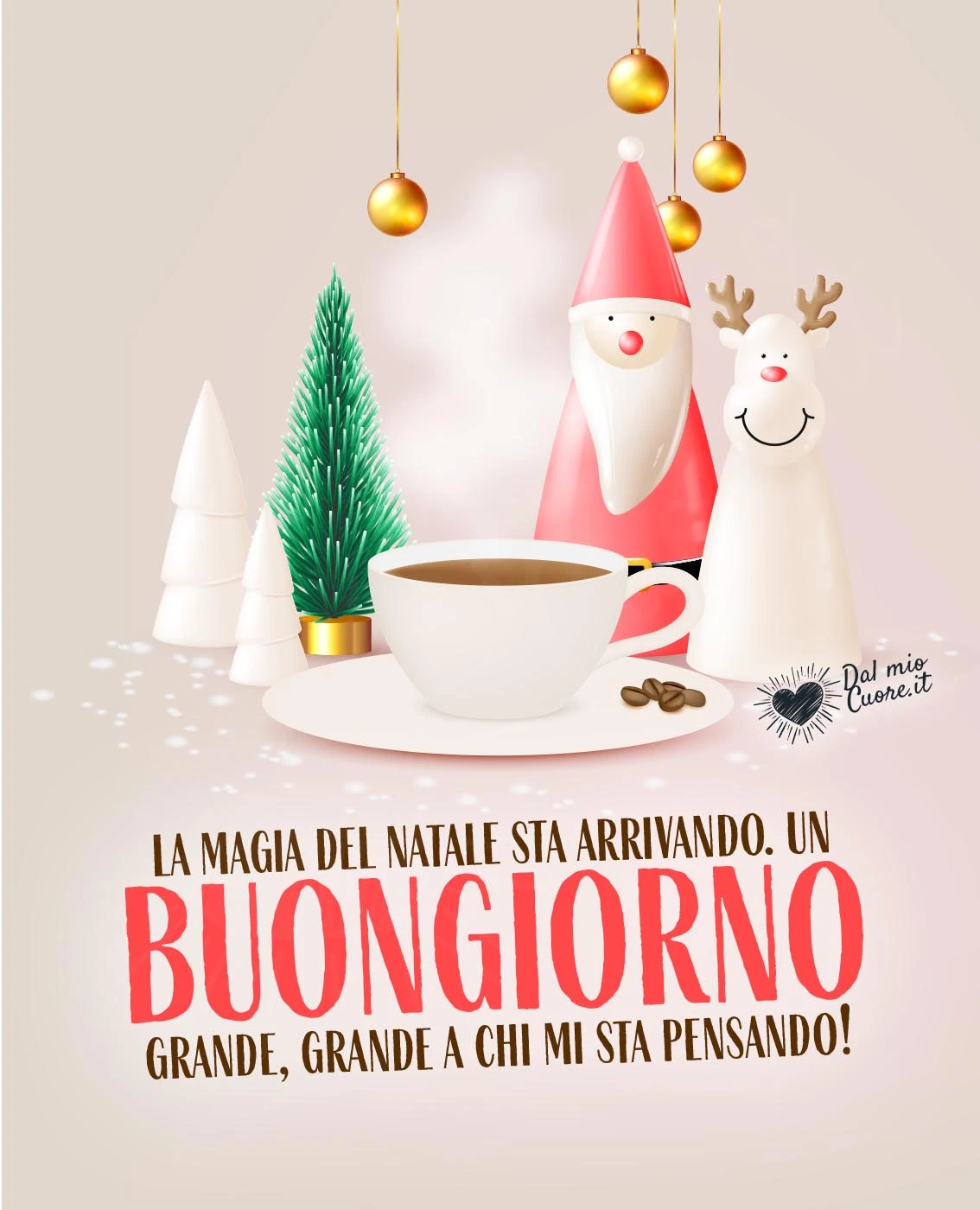 La magia del Natale sta arrivando. Un buongiorno grande, grande a chi mi sta pensando!