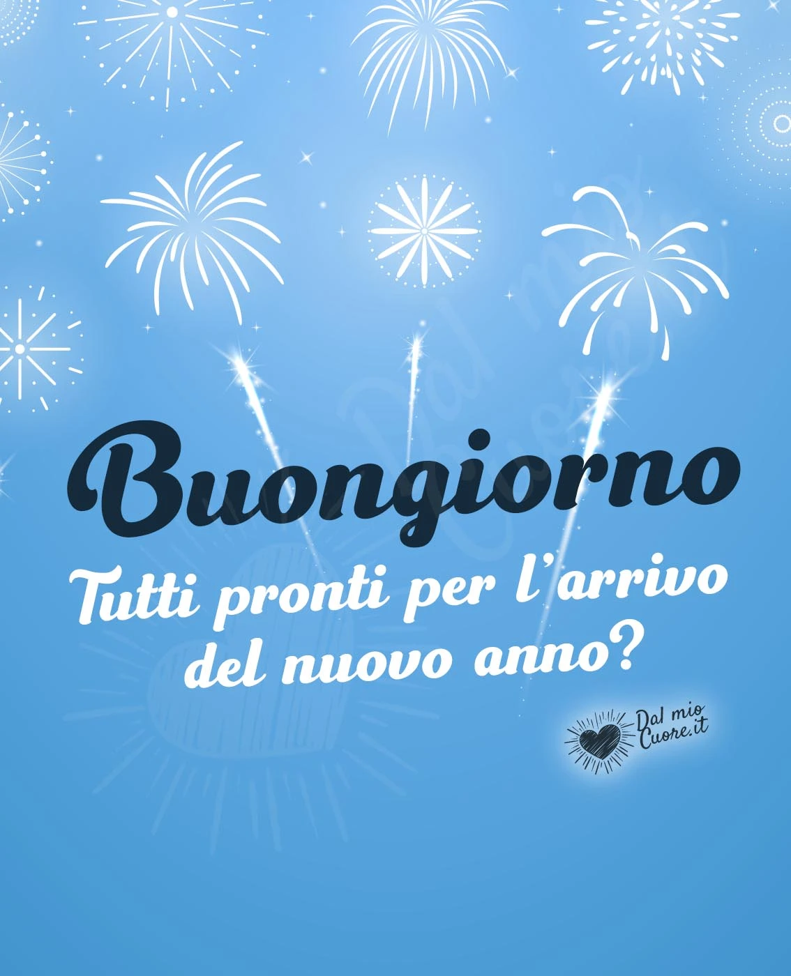 Buongiorno. Tutti pronti per l'arrivo del nuovo anno?